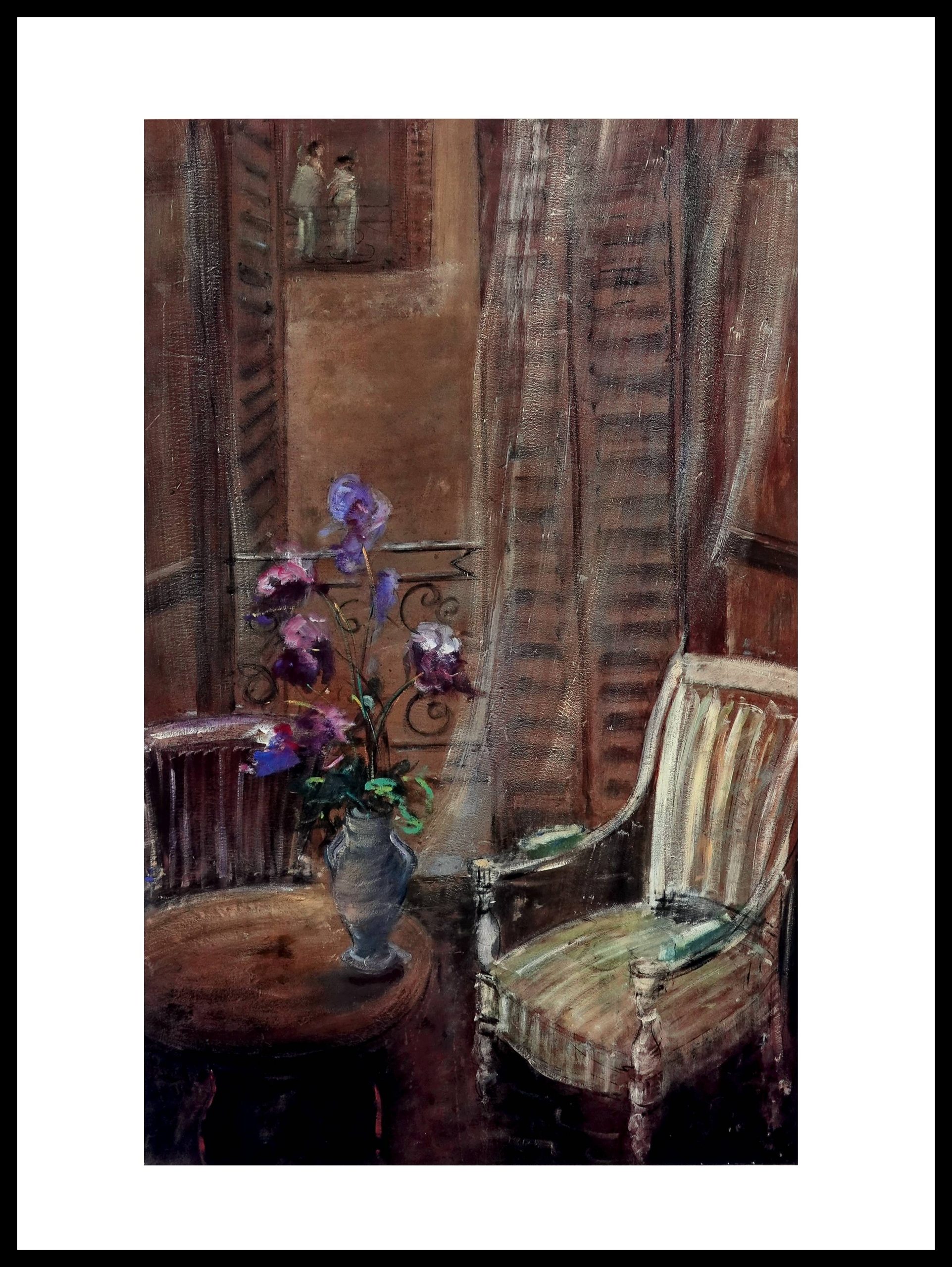 PH H7833 Bouquet D'iris et Fauteuil